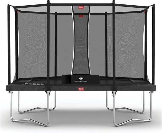 Berg trampoline rechthoekig Favorit Regular grijs 330 cm met veiligheidsnet