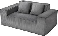 VEVOR Loveseat Sofa Corduroy Sofa 160cm Gris Canapé deux places Chambre à coucher