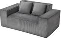 VEVOR Loveseat Sofa Corduroy Sofa 160cm Gris Canapé deux places Chambre à coucher