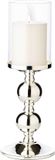 EDZARD kaarsenhouder lantaarn Bamboe, hoogte 34 cm, verzilverd