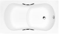Badland ARIA REHAB ligbad 120 x 70 cm wit met handgrepen