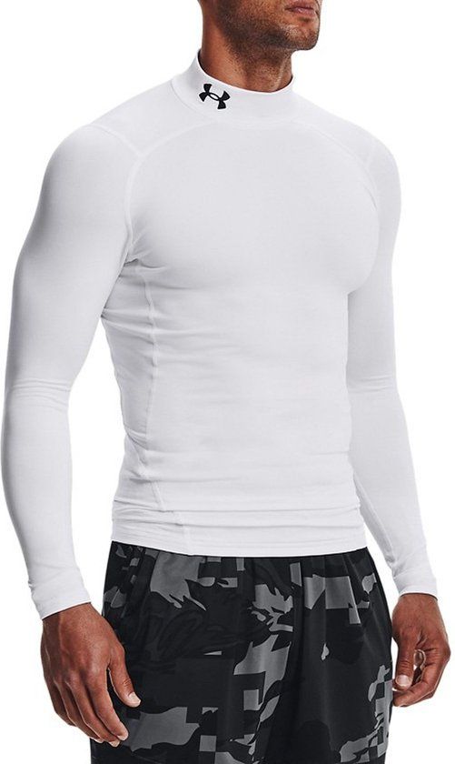 Under Armour ColdGear Sportshirt Mannen - Maat L - Wit - Maat L