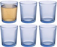 Alessandro Drinkglazen Marbella - waterglazen - blauw transparant - glas - set 6x stuks - 260 ml