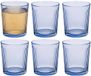 Alessandro Drinkglazen Marbella - waterglazen - blauw transparant - glas - set 6x stuks - 260 ml