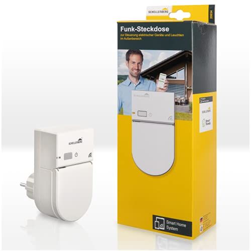 Schellenberg 20034 draadloos stopcontact Smart Home tussenstopcontact buiten, wit