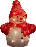 Konstsmide Sneeuwpop - 3D kerstfiguur - Rood/Wit - 13cm hoog - IP20