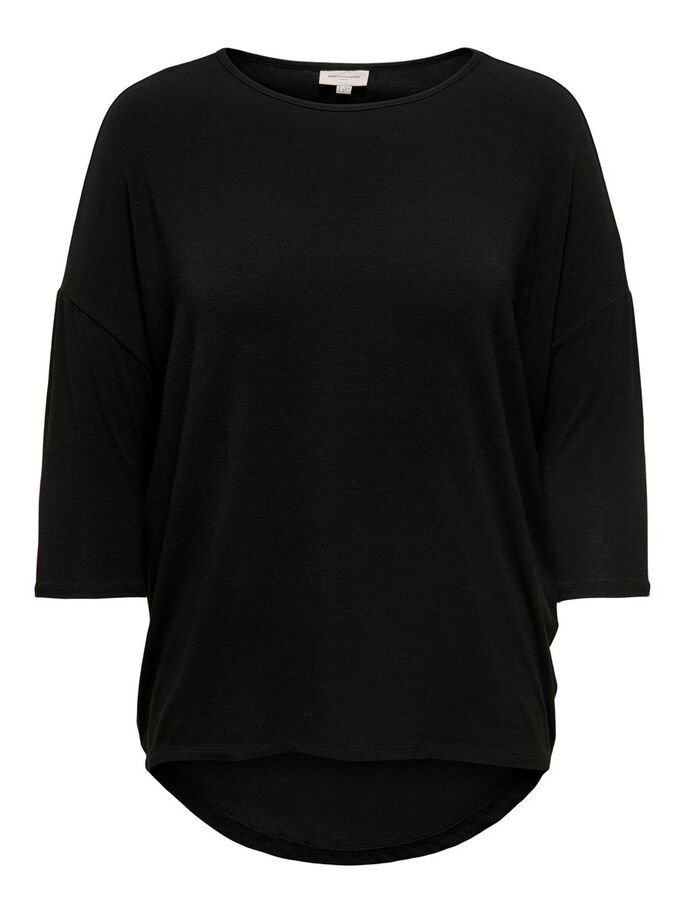ONLY CARMAKOMA CARLAMOUR 3/4 Sleeve Top - Black - Women's XL-54