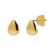 Lucardi Dames Zilveren goldplated oorknoppen voor dames - Oorbellen - 925 Zilver - Goudkleurig