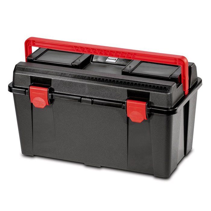 Parat Gereedschapskist - Polypropyleen - Zwart/Rood - 30L - Met Slot