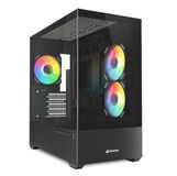 Sharkoon MK6 RGB PC behuizing, micro-ATX, zwart
