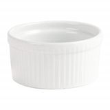 Olympia W431 Whiteware Souffle schotel, wit (Pack van 6)
