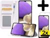 LUQ Book Case for Samsung Galaxy A32 5G - White - Includes Screen Protector