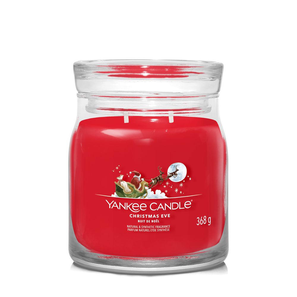 Yankee Candle Christmas Eve Medium Jar - Red - 50 Hour Burn Time