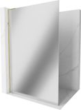 Mexen Kioto L paroi de douche Walk-in 100 x 200 cm, miroir, doré