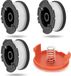 Merkloos Black+Decker 3+1+1 stuks draadspoelen – Vervangende spoelen grasmaaier, geschikt voor Black+Decker AF-100