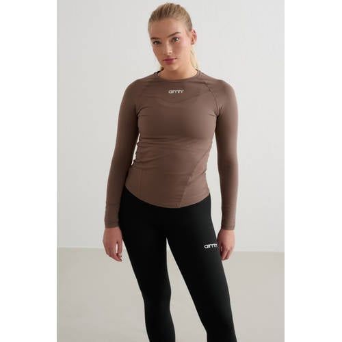 Aim'n sportshirt Soft Basic bruin