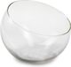 Jodeco Bobby bloemenvaas - helder glas - bol model - 15 x 12 cm - 2,5L inhoud