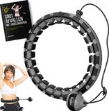 Zoluko Hoelahoep XXL - 130 cm Omtrek - Incl. E-Book - Hula Hoop - Hoepel - Hoelahoep Fitness - Hula Hoop Fitness - Fitness Hoepel - Weighted Hula Hoop - Weight Hoop - Hoelahoep met Gewicht - Hoelahoep Volwassenen - Hoepel Fitness - Body Hoop - Zwart