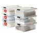 Iris Ohyama, Set de 6 boîtes de rangement, 30L, empilable, garage, chambre, salon B58 x D39,5 x H20,5 cm - Transparent