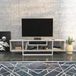 Hanah Home Scandinavische tv-standaard, wit, 150 cm x 35,2 cm x 40 cm, 100% melamine gecoat particle board, 18 mm dik