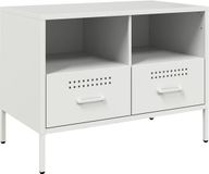 vidaXL Meuble TV - 68x39x50,5 cm - Acier - Blanc