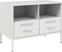 vidaXL Meuble TV - 68x39x50,5 cm - Acier - Blanc