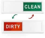Inf Magneet voor vaatwasser CLEAN / DIRTY bord Rood/groen