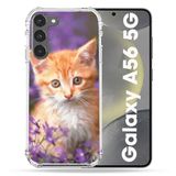 Versterkte Samsung Versterkte hoes voor Samsung Galaxy A56 5G dier kat paars