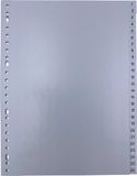 DULA Tabbladen plastic 1 tot 52 - Genummerd - A4 - Grijs - 23 gaten - PP
