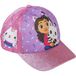 Gabby's Dollhouse Kindermuts met vizier, roze en paars, maat 53 cm, van 100% polyester, bedrukt met Gabby en andere karakters, origineel product, ontworpen in Spanje, Paars, One size