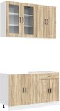 vidaXL Keukenblok PORTO Sonoma Eiken Bewerkt hout