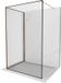 Mexen Kioto paroi de douche Walk-in 100 x 70 cm, cadre noir, or rose