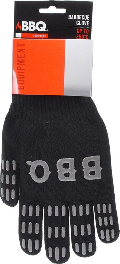 BBQ Barbecue Handschoen - Antislip - 250ºC - One Size - Zwart