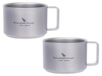 Titan 100 ml Set de 2 tasses à expresso de camping