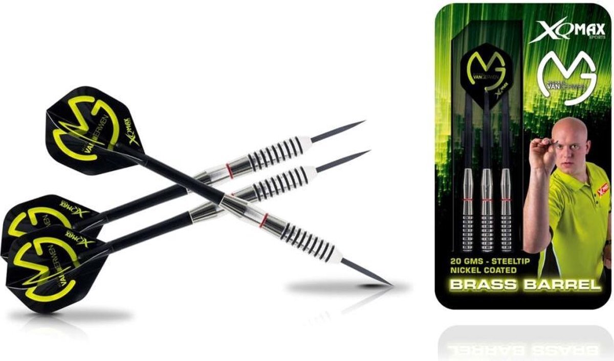 XQmax Darts MvG 20g messing zwart en groen QD7000630