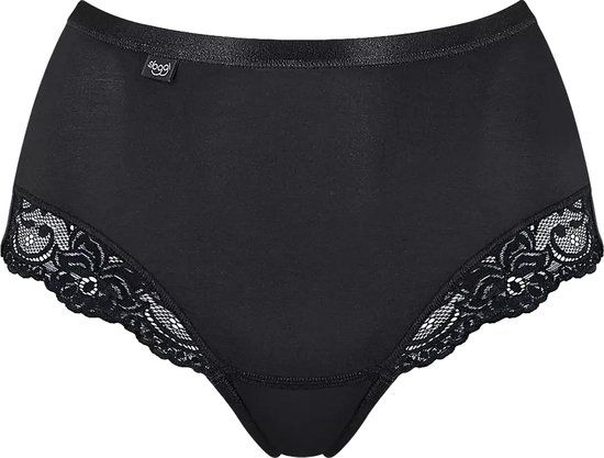 sloggi Romance Women's Maxi Brief with Lace - Black - Size 40