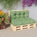 vidaXL Palletkussens 2 st stof bladpatroon