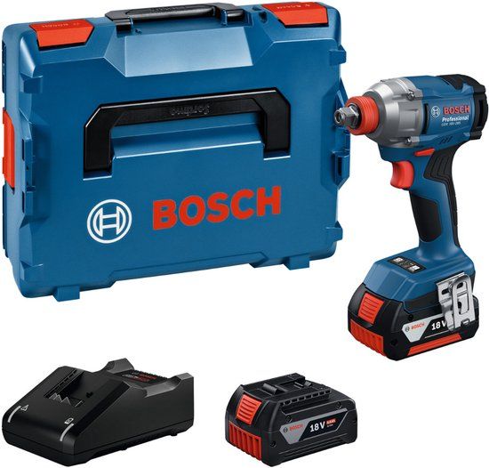 Bosch Blauw Bosch Professional GDX 18V-285 Accu slagmoersleutel 2-in-1 285Nm 18V 4.0Ah in L-Boxx - 06019N2102