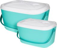 Excellent Houseware Koelboxen set - Mintgroen - 15 en 30 liter - 2 stuks