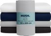 HUSH Living Drap-housse Percale 100% Coton Gris clair 90x200+30cm