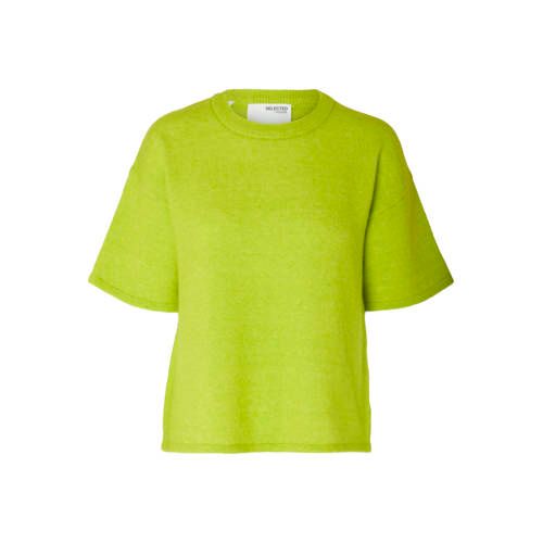 SELECTED FEMME SLFMALINE Wool Sweater - Lime Green