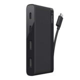 Belkin F4U090btBLK - Hub - USB - 4 poorten - Zwart