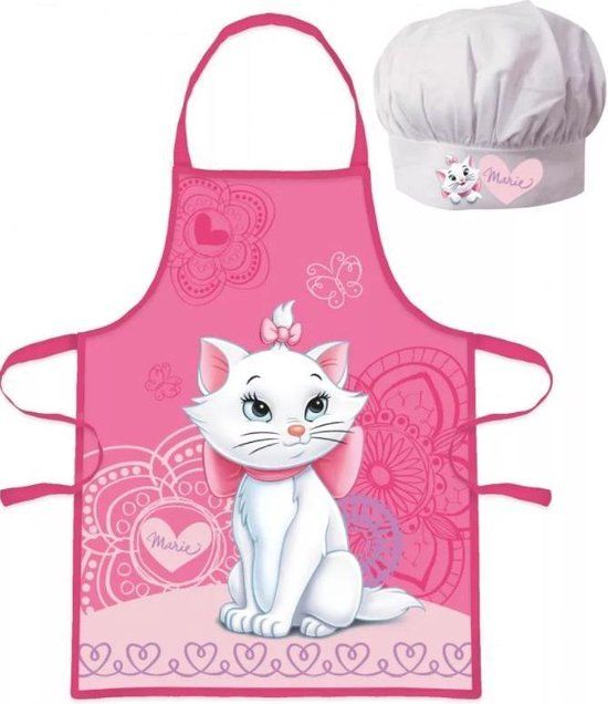 Disney Marie Aristocats Kookschort - Roze - Katoen - Kinderen - One size