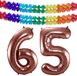 Folat Verjaardag Leeftijd folieballon - 65 jaar - rosé goud - 86 cm