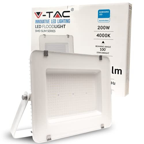 V-tac Led-koplamp voor buiten, wit, IP65, chip, Samsung, 200 W, kleur van het licht, natuurlijk wit