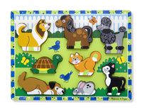 Melissa & Doug 13724 Huisdieren Grove puzzel, houten speelgoed, 2+, cadeau voor jongen of meisje, veelkleurig