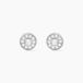 Auxana Boucles d'oreilles puces argent blanc oxyde de zirconium