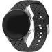 Strap-it Samsung Galaxy Watch 4 Classic 42mm gevlochten siliconen bandje (zwart)