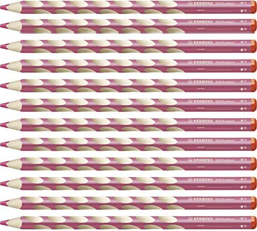 Stabilo EASYcolors - Kleurpotloden - 12 stuks - Roze - Rechtshandig