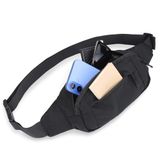 Heuptas OTraki Heuptas voor heren, heuptas voor reizen, wandelen, heuptas voor dames, schouderriem, verstelbare heuptas voor kinderen, voor fietsen, sportschool, reizen, wandelen (zwart)